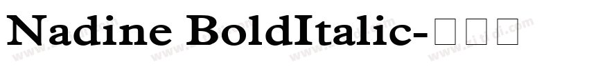 Nadine BoldItalic字体转换